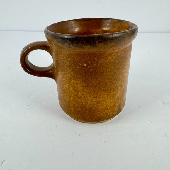 Set of 3 McCoy Pottery Butterfly Mugs Vintage Hand Painted Brown Yellow Cups - Picture 6 of 11